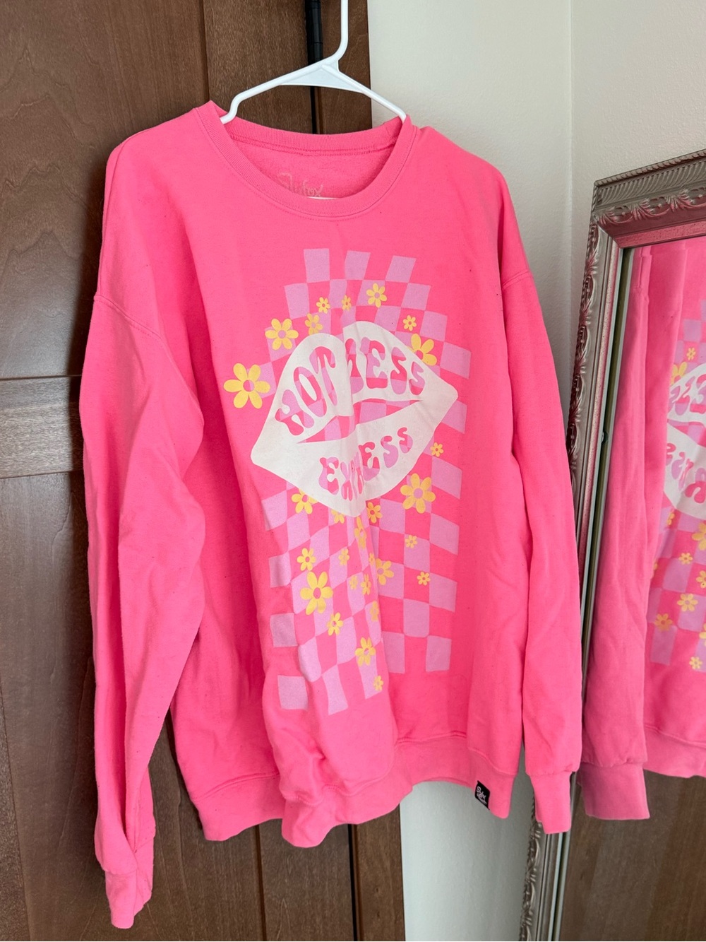Hot Mess Express Pink Graphic Sweatshirt